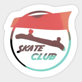 Skate Club Logo 2 Sticker